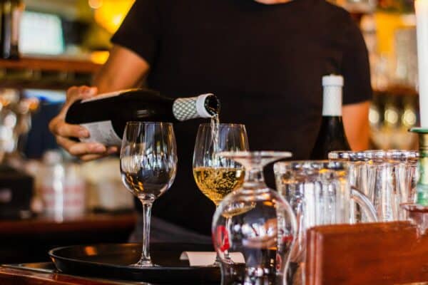 drinking wine
